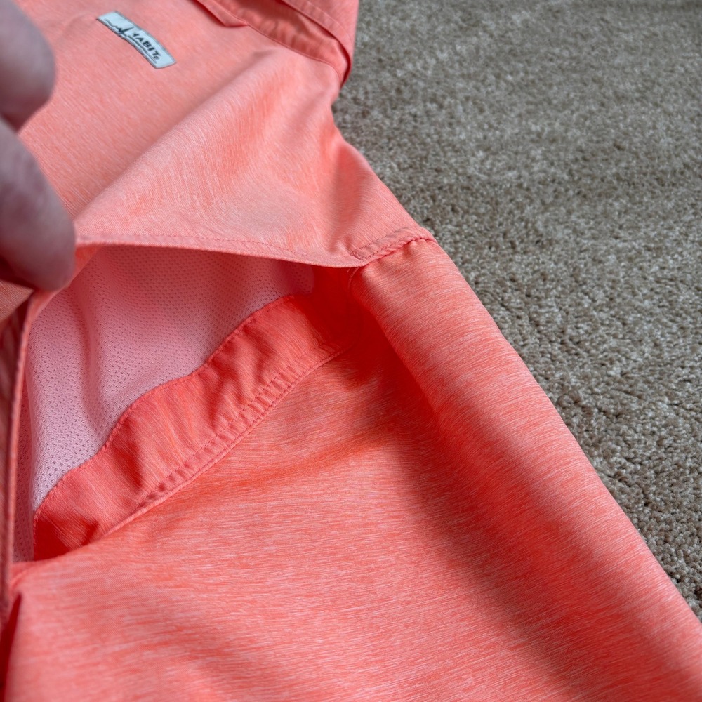 Habit Mens Fishing Shirt Large Coral Short Sleeve UPF 40 Vented Performance Top - Picture 12 of 16